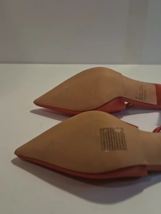 Fashion Nova Red Pointed Slingback Stiletto Heels - Picture 5 of 7